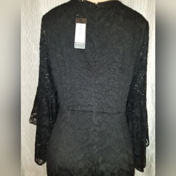 Vfshow Womens Floral Lace Keyhole Front Ruffle Bell Sleeve Formal Evening Large - Picture 9 of 14